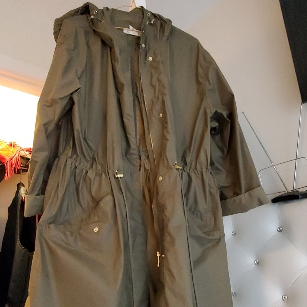 Womens trench rain jacket